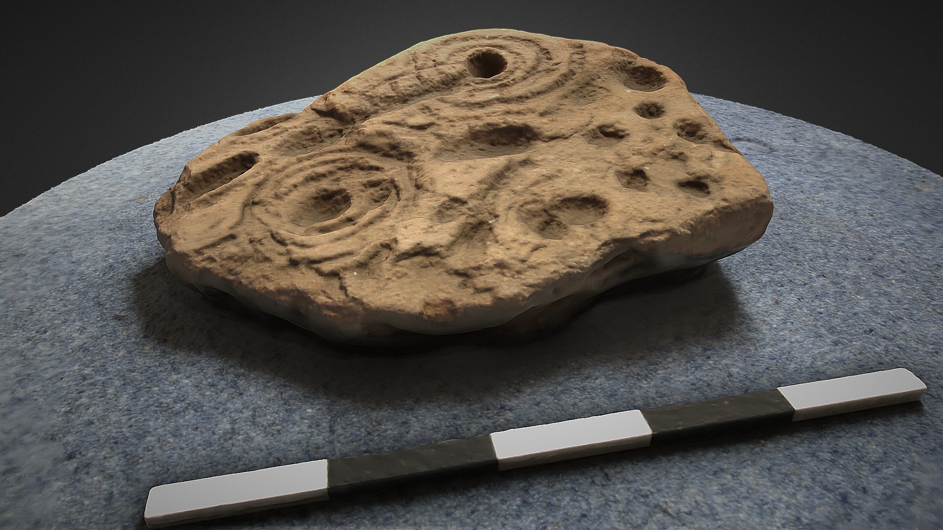 Easter Denoon cup and ring marked stone