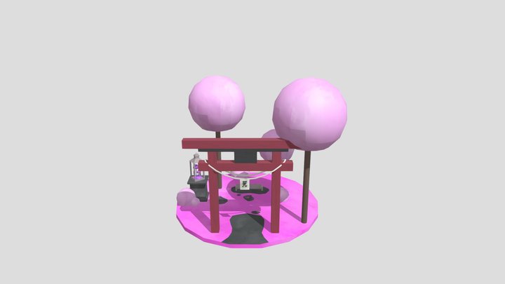 Japanese Shrine 3D Model