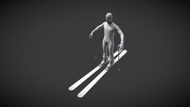 Skiier 3D Model
