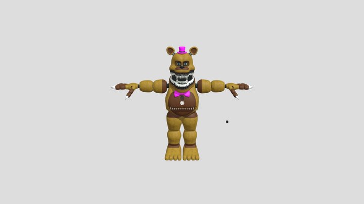 Un Nightmare Fredbear 3D Model