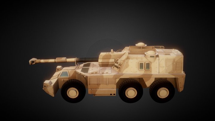 G6 Rhino Howitzer 3D Model