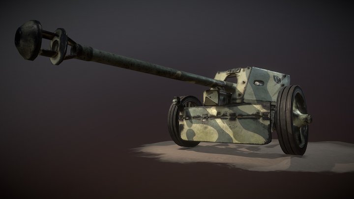 Pak40AT Gun 3D Model