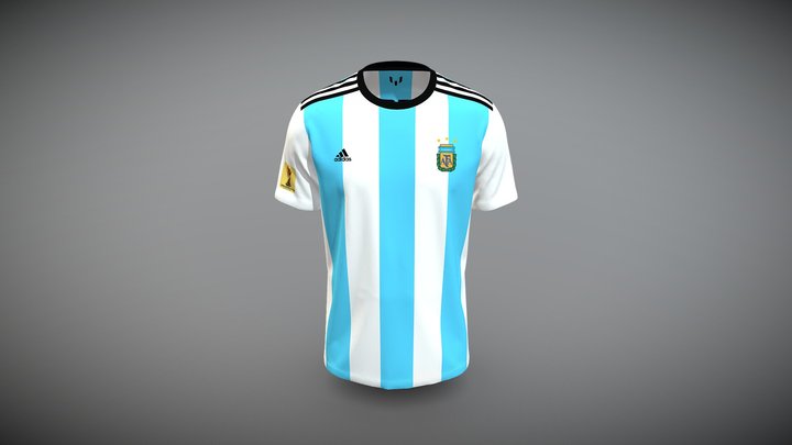 Argentina Messi Jersey Design 2022 3D model