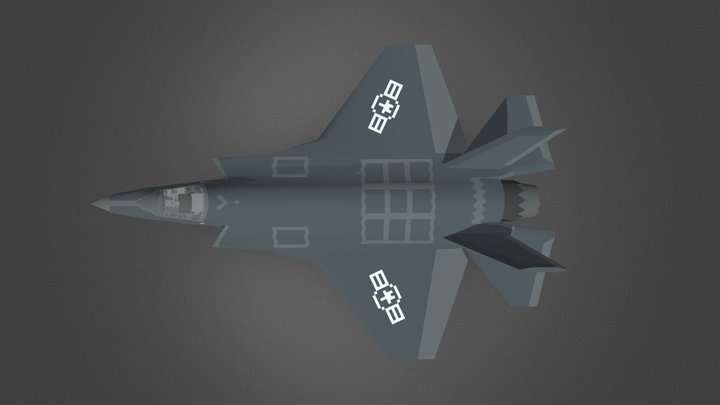 F35 Lightning II + cockpit 3D Model