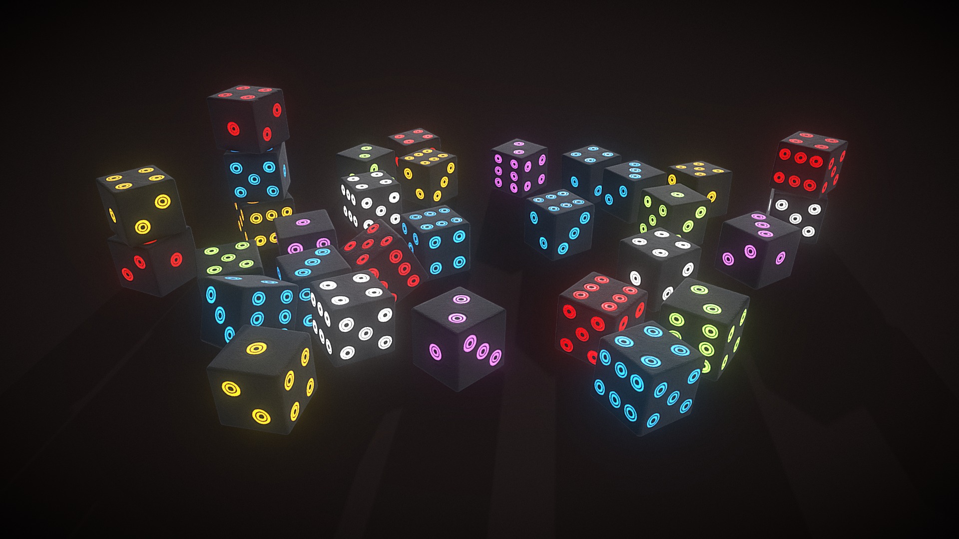 3D model Multi Dice Multi Color FBX - This is a 3D model of the Multi Dice Multi Color FBX. The 3D model is about background pattern.