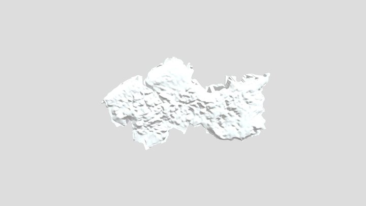 3D MAP OF GUYANA 3D Model