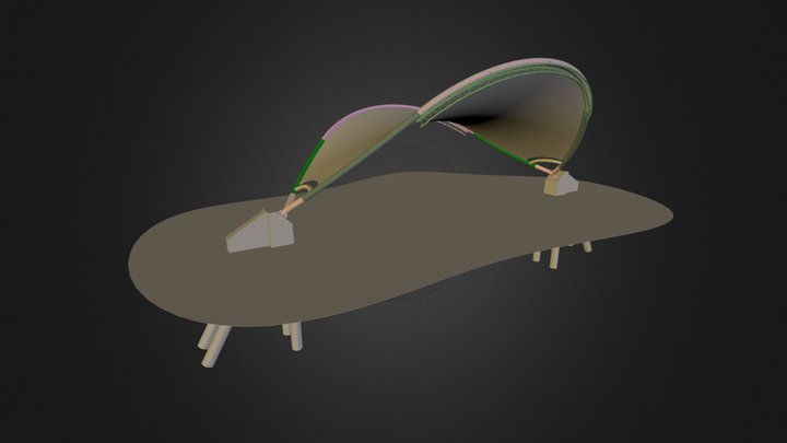 Amfiteatr w Tomaszowie Lubelskim - Scena 3D Model