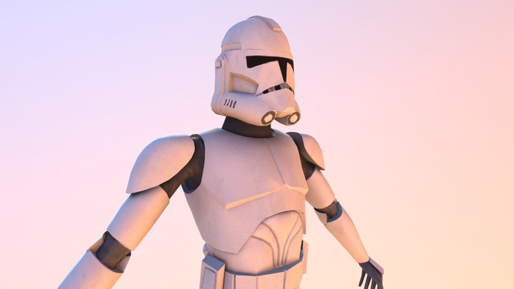 Episode III Phase 2 Clone Trooper (CGI) 3D Model