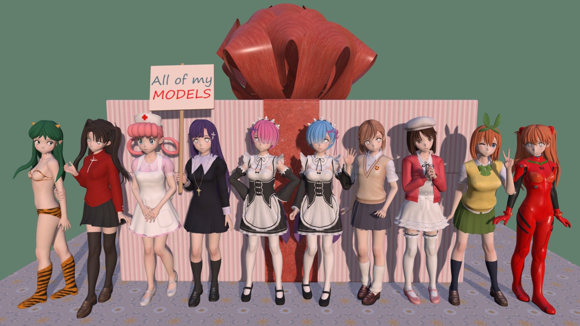 All of my anime girls - Buy Royalty Free 3D model by 3d Anime Girls  Collection (@) [c5a5615]