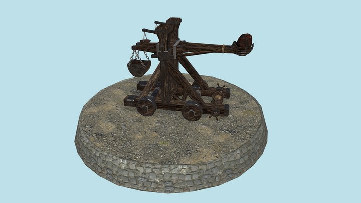 Medieval Catapult 3D Model