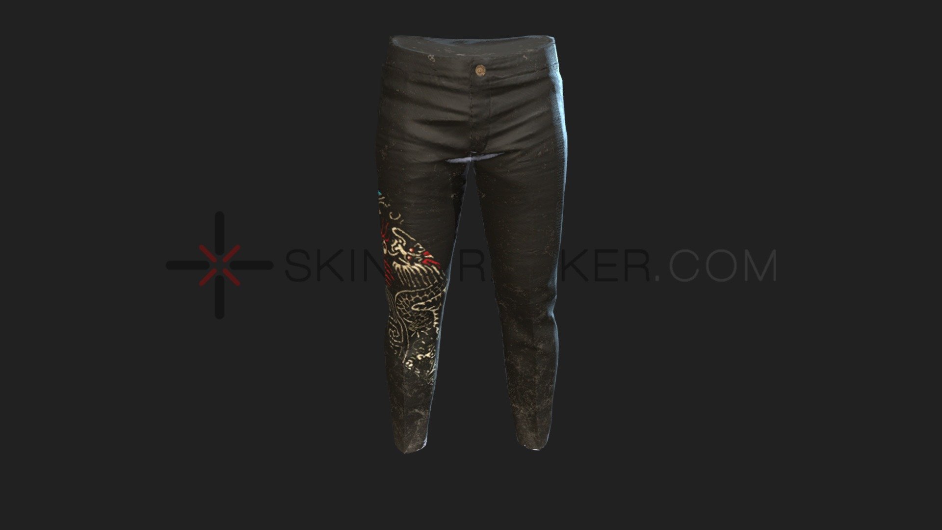 PUBG Combat Pants (Grey Camo) 3D Model