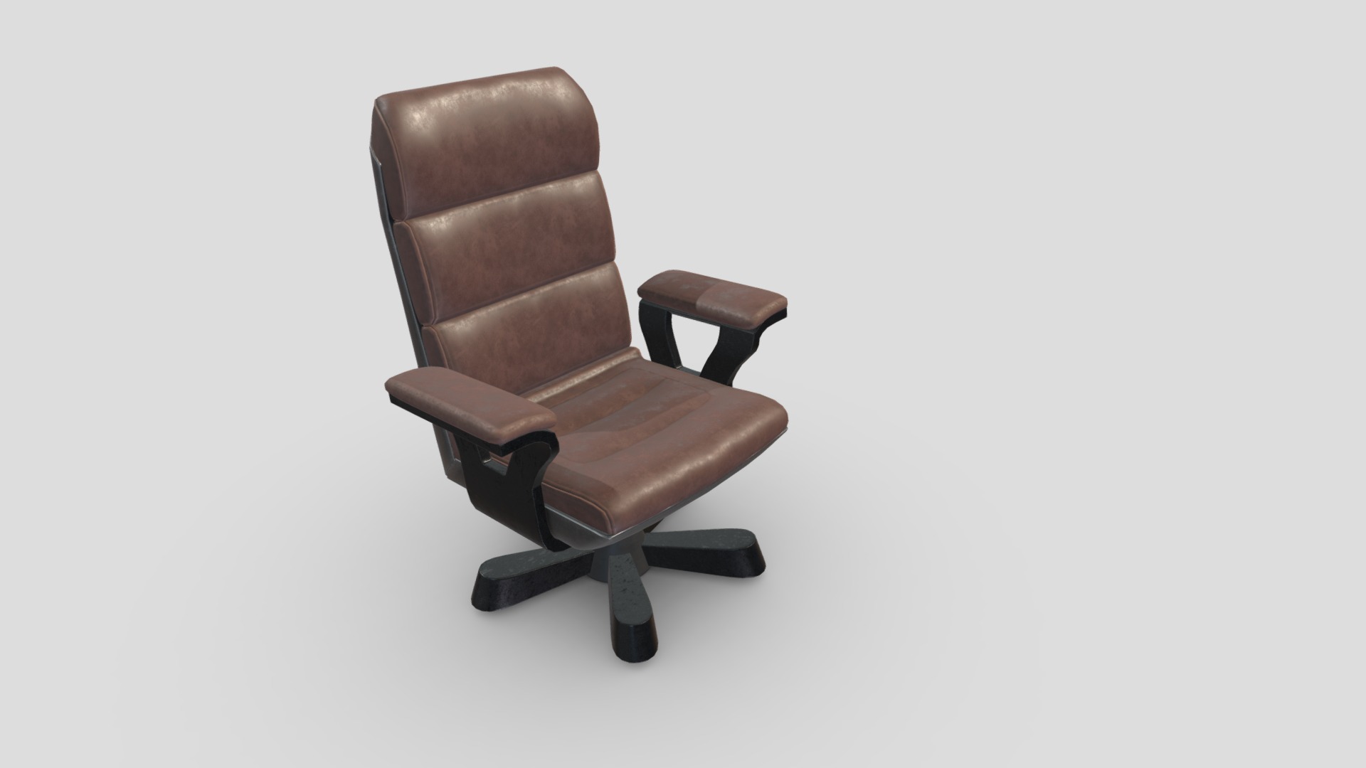 3D model Arm Chair 13 - This is a 3D model of the Arm Chair 13. The 3D model is about a brown leather chair.