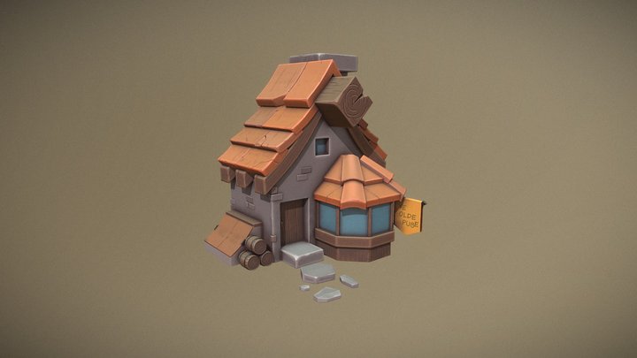 Cartoon Tavern 3D Model