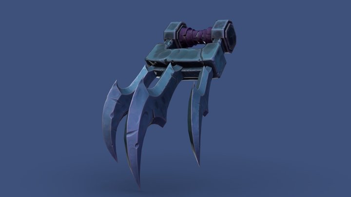 Stylized Combat Claws 3D Model