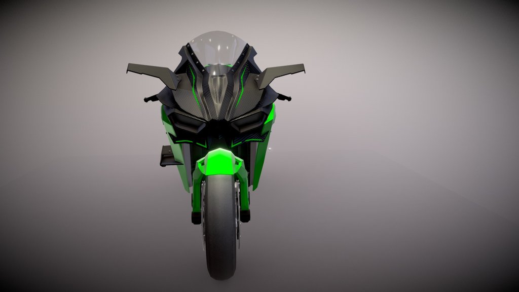 3d modle of kawasaki-h2r