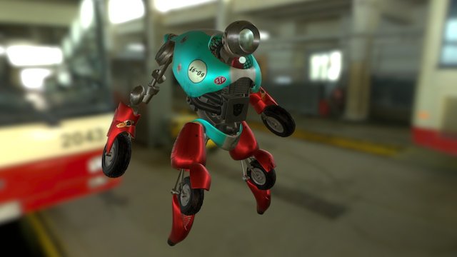 Gonzalo Chávez - Ankaku. Damaged Robot. 3D Model