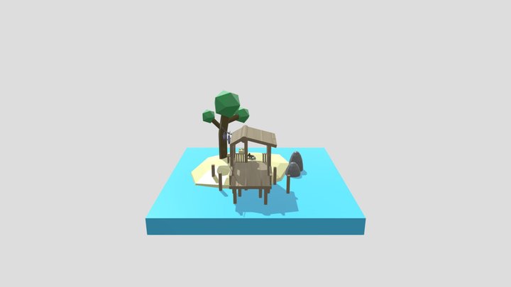 low poly island 3D Model