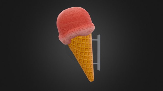 Ice Cream Cone 3D Model