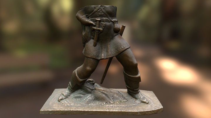 Robin Hood Statue lower part 3D Model