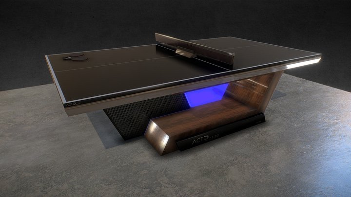 Mesa de pingue-pongue de baixo polígono vermelha Modelo 3D - TurboSquid  569623