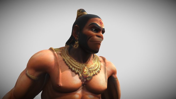 Hanuman ,श्री हनुमान (Animated)hanuman 3D Model
