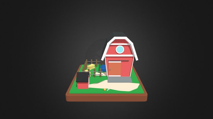 Stylized Barn 3D Model