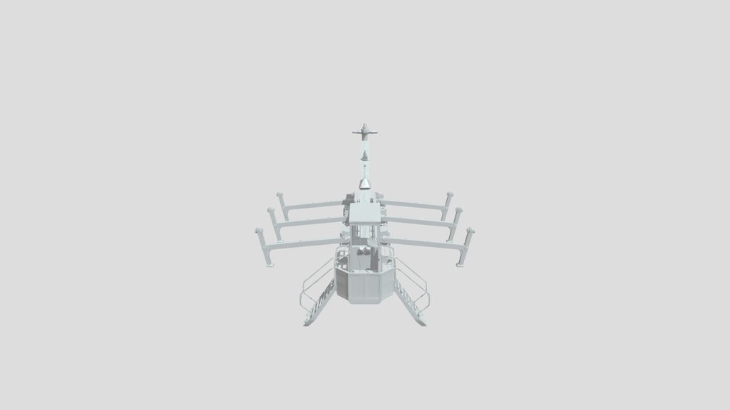 Industrial drilling rig 3D model
