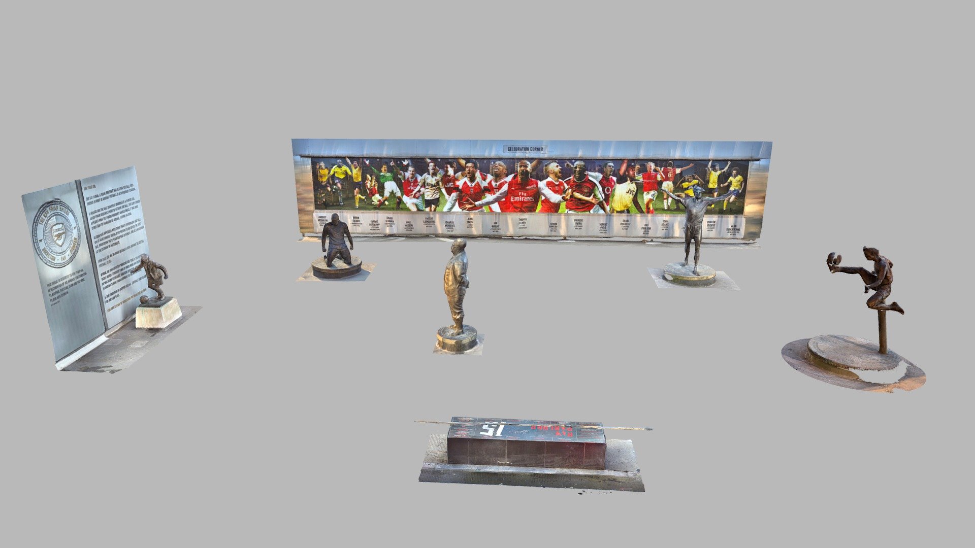 Arsenal Emirates Stadium Statues Download Free 3D model by