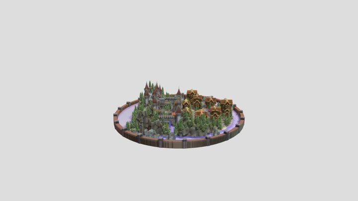 Medieval Lobby/Hub 250×250 3D Model