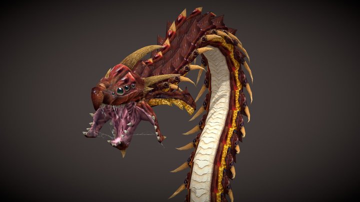 3DFoin - Dragon Worm 3D Model