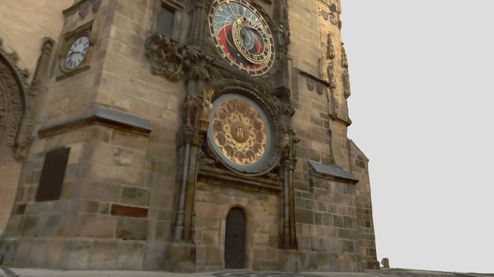 Prague old town square astronomical clock / 250K 3D Model