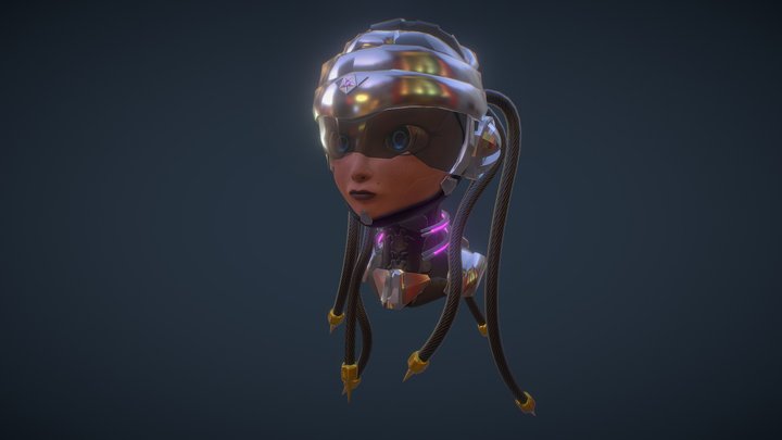Sci-Fi Girl Head (W.I.P.) 3D Model
