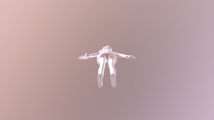 Ribbon Girl Miku 3D Model