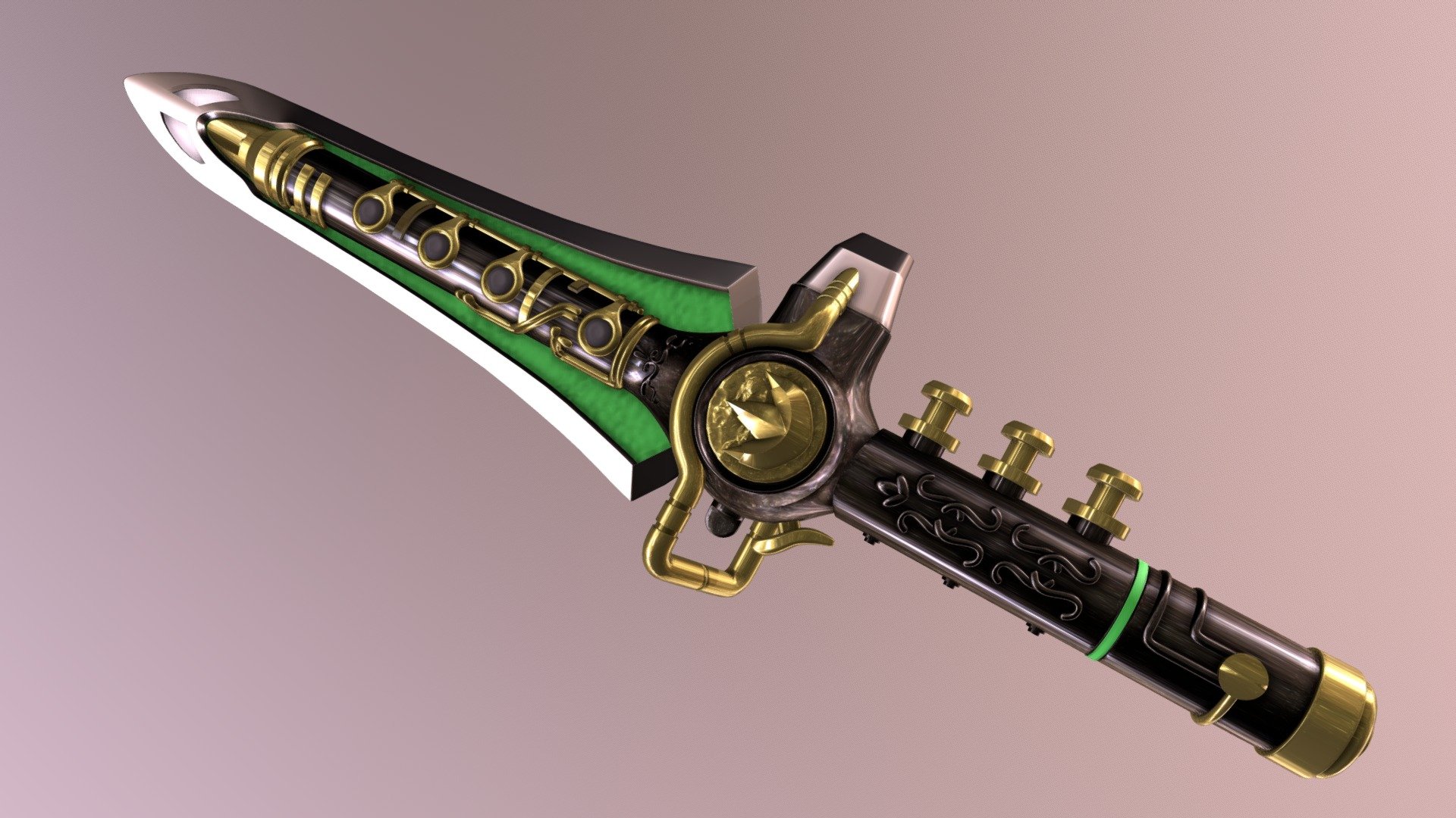 Green Ranger Dragon Dagger From Mighty Morphin Power Rangers 3D Print ...