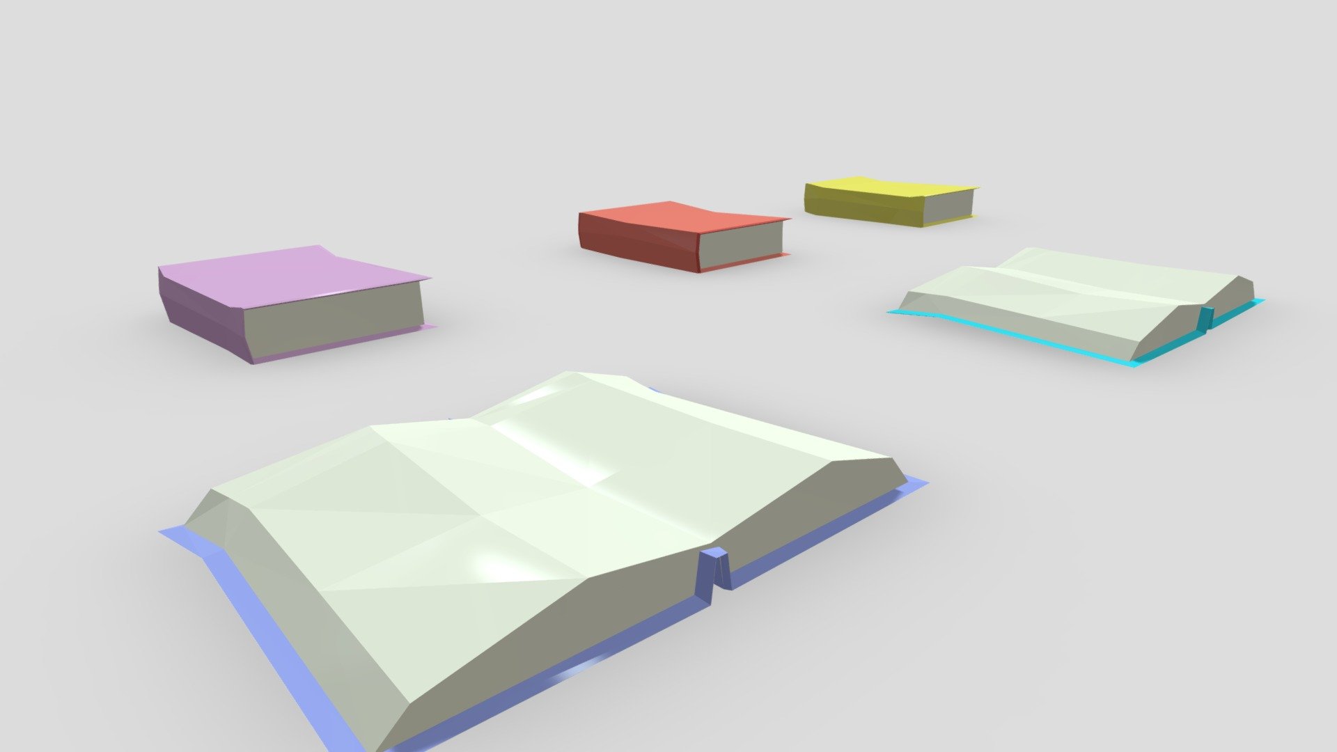 Lowpoly Books