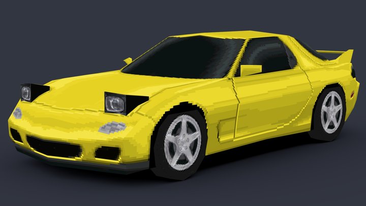 Mazda RX-7 - PS1 Car 3D Model