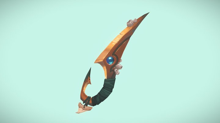 Fisherman's Hook Dagger 3D Model
