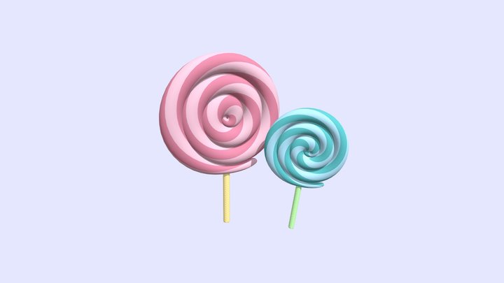 Lollypops twisted 3D Model