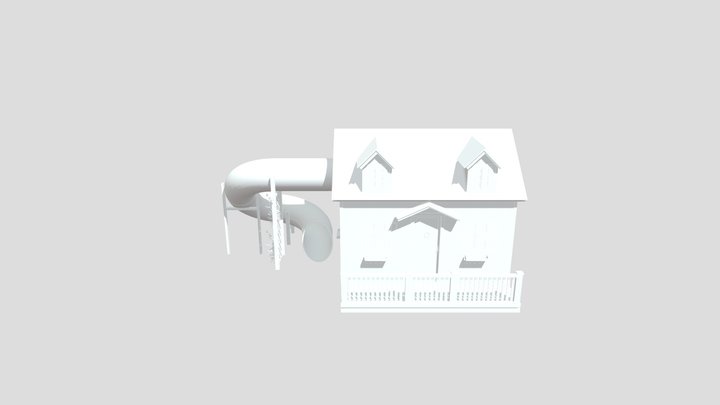 Casinha Americana 3D Model