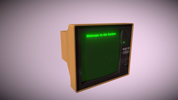 Post Apocalyptic CRT Monitor 3D Model