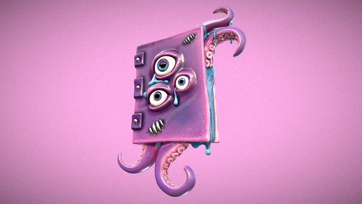 Book sea ​​magical creatures 3D Model