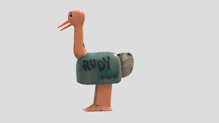 "RUDY" The Ostrich 3D Model
