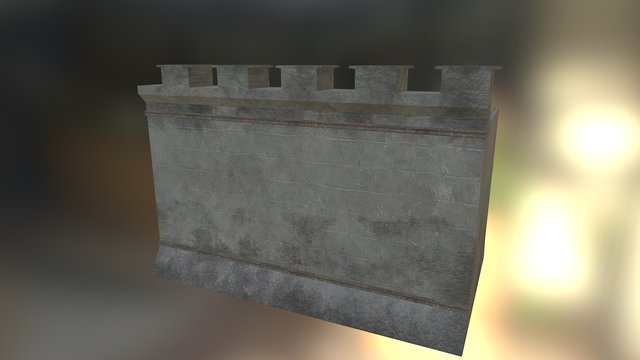 Castle Wall 3D Model
