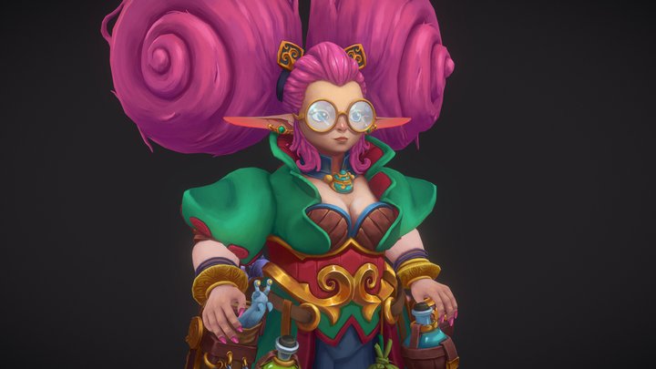 Lady of Snails 3D Model