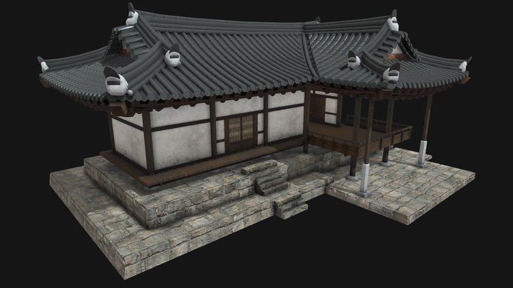 Korean Traditional House : Hanok_02 3D Model