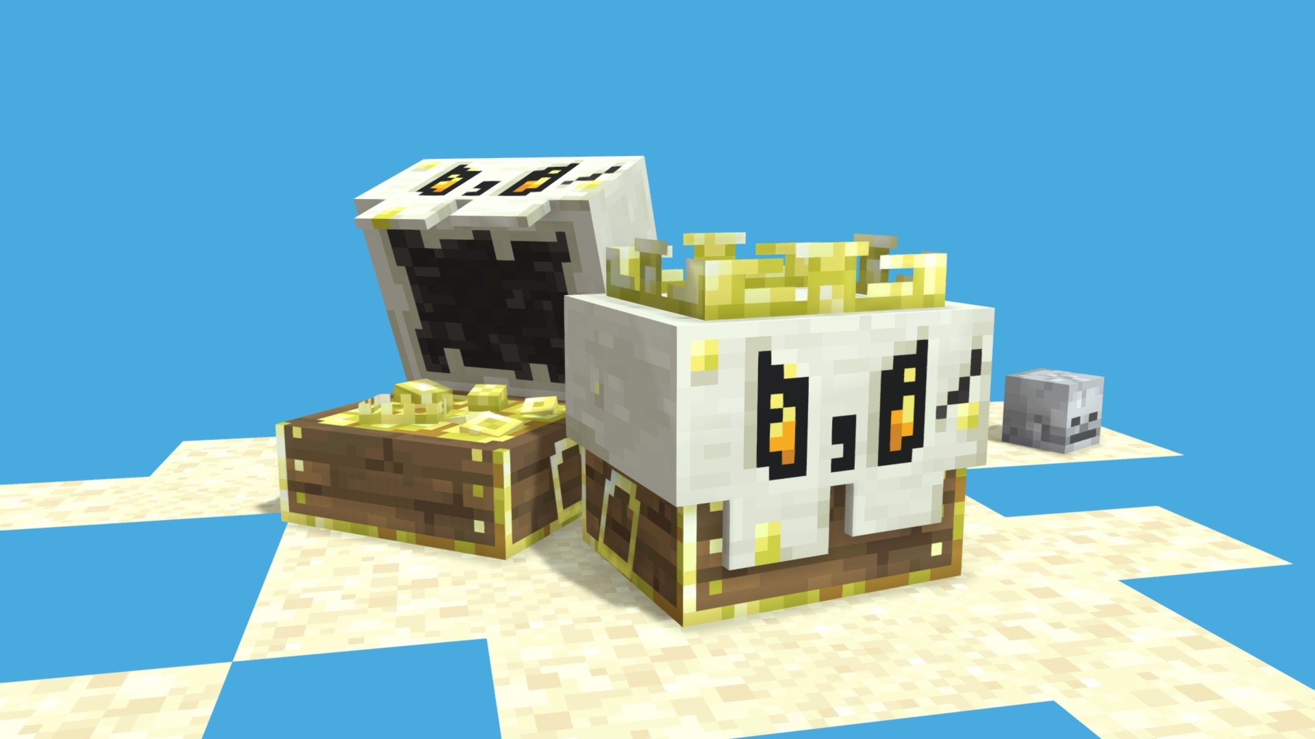 Skull treasure chest - 3D model by LepikGem [c5c40e9] - Sketchfab