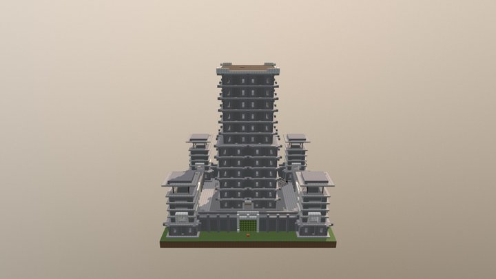 Minecraft Building 3D Model