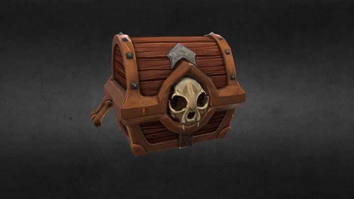 Cat Skull Chest 3D Model