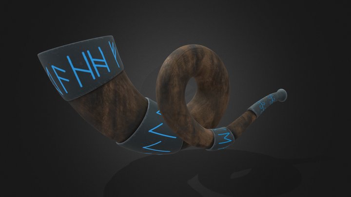 Viking Horn of War 3D Model