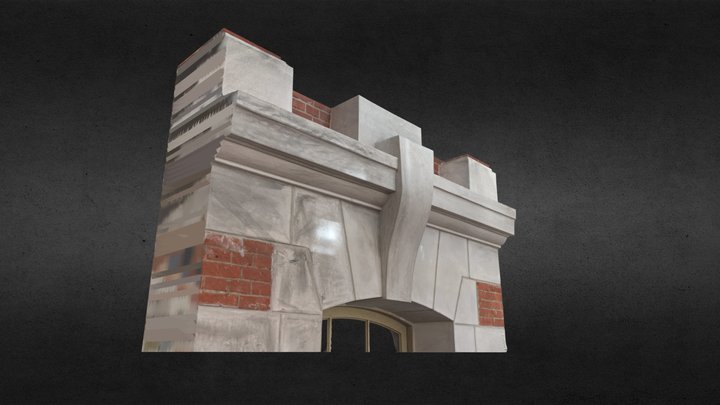 臺中州廳．拱心石飾(keystone) 3D Model